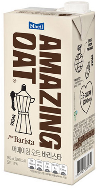 매일유업 어메이징오트 바리스타950m 3팩, 950ml, 3개