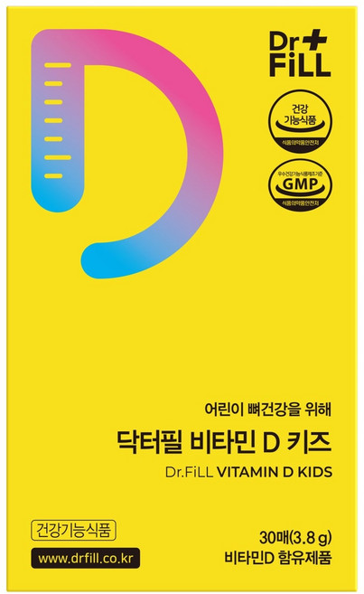 닥터필 어린이 비타민D 필름 키즈 뼈건강 영양제 식약청인증 HACCP, 3.8g, 1개