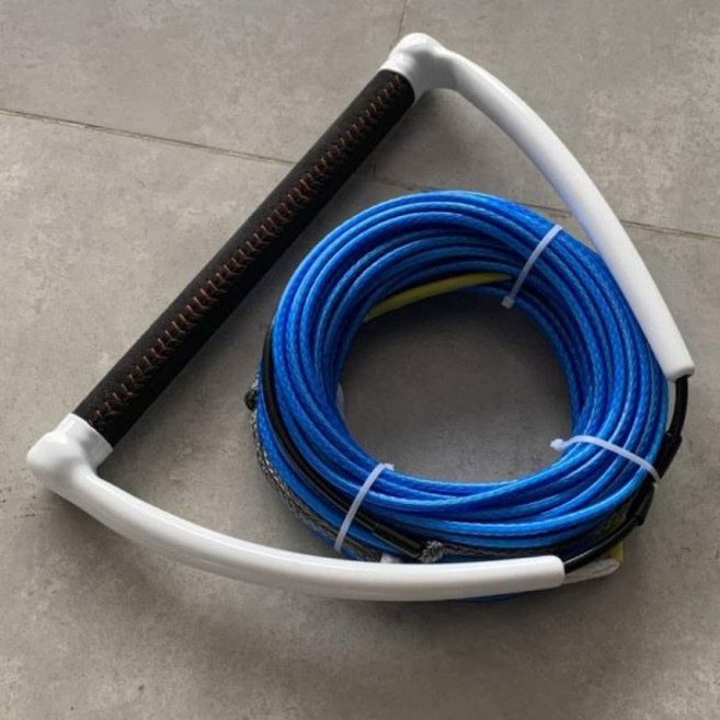 수상스키 로프 모터보트 드래그 웨이크보드 핸들 트롤링 스트로프 논슬립 폴리에틸렌, 블루 슬리브 코어/슬립 핸들