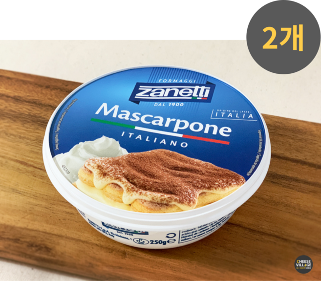 자네티 마스카포네 크림치즈 이탈리아 250g 아이스박스 포장, 2개