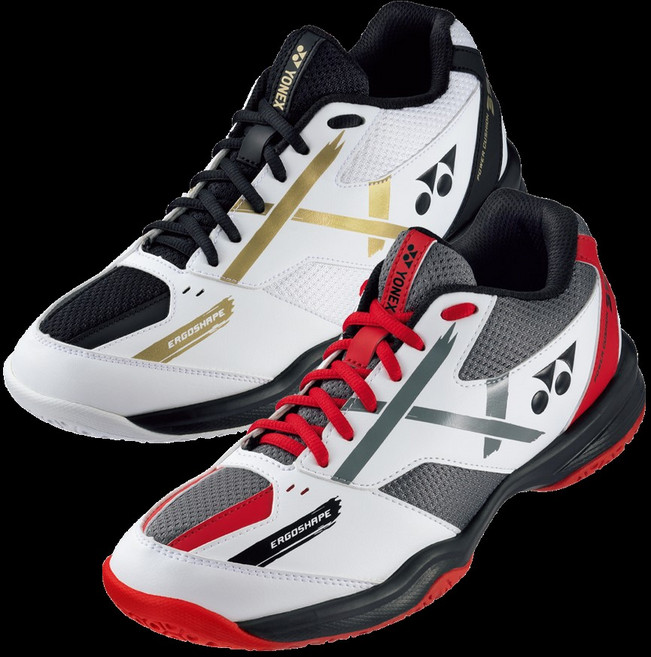 요넥스 배드민턴화 남녀공용 와이드 골드 레드 39WEX