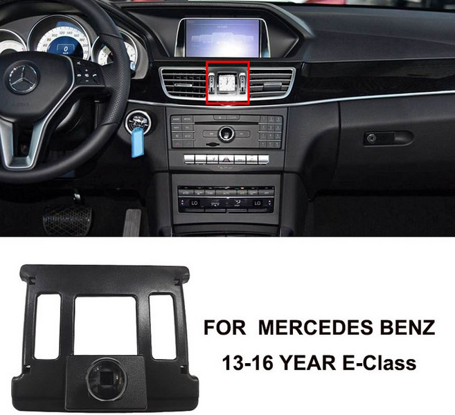 특수 자동차 전화 홀더 액세서리 스탠드베이스 마운트 메르세데스 W212 S212 W221 W204 W176 X156 C117 W463 W639 2016 2017, 13-16yr E-Class, 1개