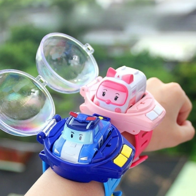 로보카 폴리 손목시계 캐릭터 시계 선물용 원격조정 자동차