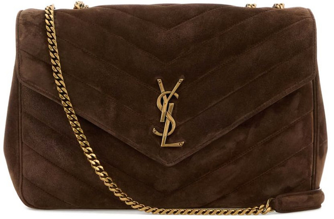 생로랑 루루 라지 셰브런 모티프 체인 크로스 백