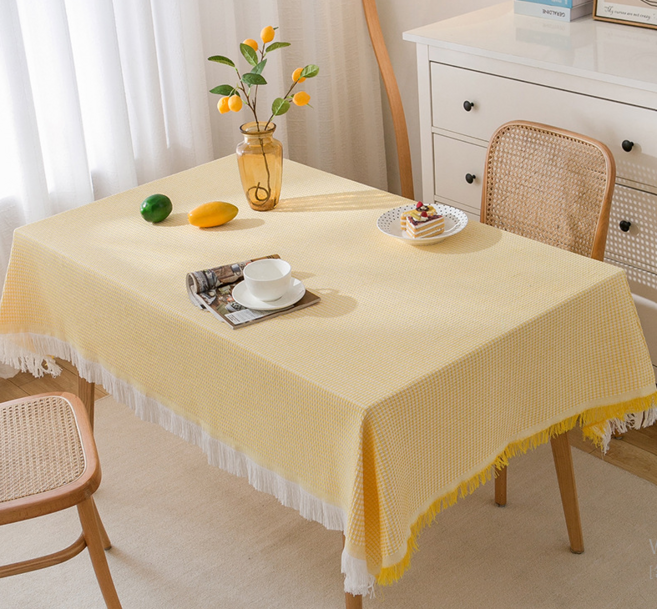 타이디홈 깔끔하고 예쁜 식탁보, 1개, 90 x 240cm, 옐로우