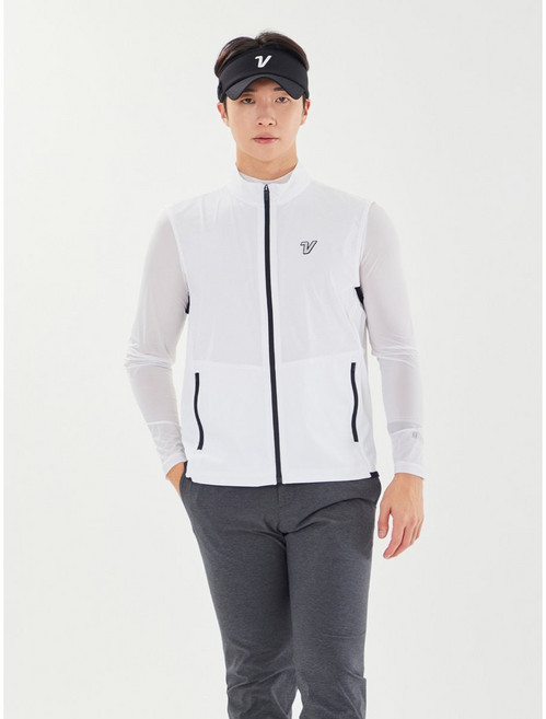 [백화점정품] 볼빅 골프 티셔츠 남성 에센셜 경량 타공 오픈 베스트 VMVTP391_OW 웨어