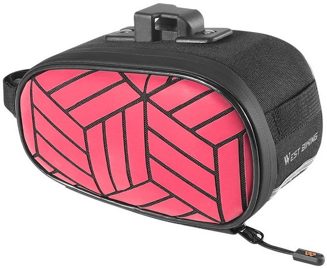 시그니처베이지 자전거 새들백 반사 안장 가방 YPZ362, 1개, 레드