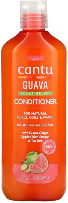 건강챙기세요 Cantu 구아바 두피 릴리프 컨디셔너 천연 컬 땋은머리 및 웨이브용 400ml(13.5fl oz) 백살까지오래오래, Cantu구아바두피릴리프컨디셔너천연컬땋은머리및웨이브용4 - 쿠팡