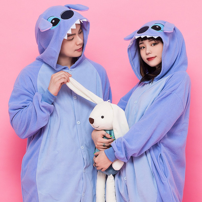 BYSIS 스티치동물잠옷 파자마룩 반티 할로윈의상 졸업사진룩 체육대회