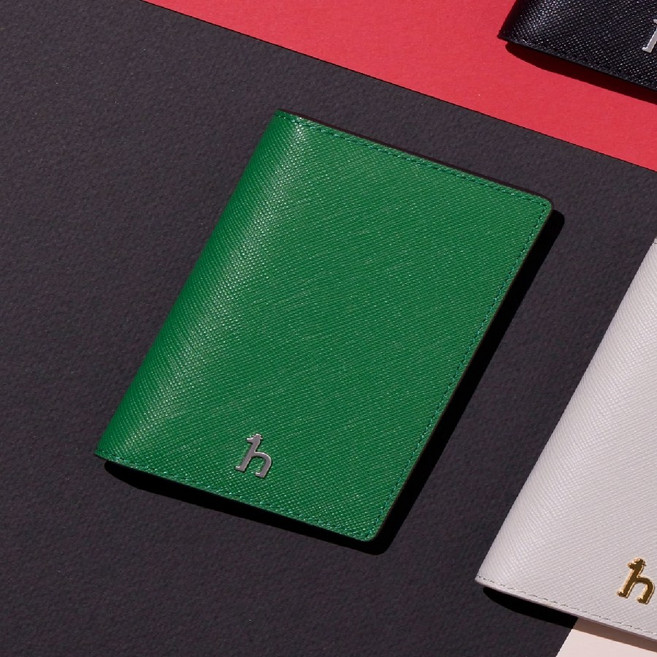 [AK수원점][헤지스][26SS]그린 단색 소가죽 카드지갑/HIHO6E136E2