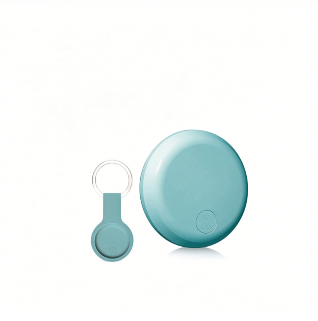 泉祥鑫 藍牙定位器 Find Tag 追蹤器 防丟器 適用於兒童老人寵物, 藍色【台灣芯片】+送皮套,蘋果專用版, 1個