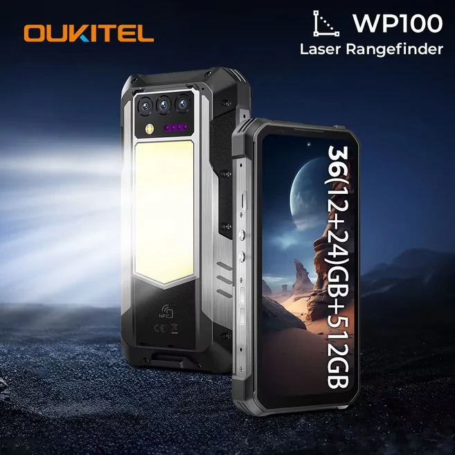 【세계 최초 공개】오키텔 WP100 러기드 폰 33000mAh 배터리 내장 레이저 거리측정기 200MP 카메라 스마트, 01 China Mainland, 01 공식 표준, 01 WP100