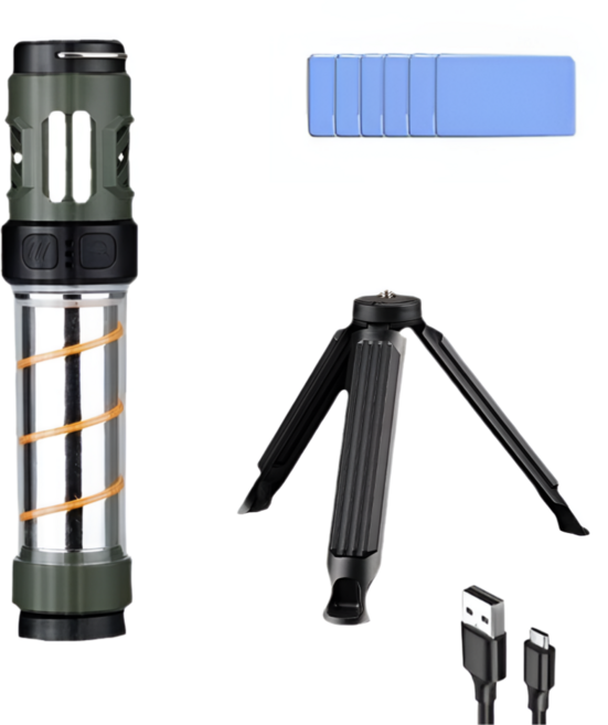 WAP 홈매트 호환 캠핑용 충전식 모기 퇴치 랜턴 손전등, 그린, 1개