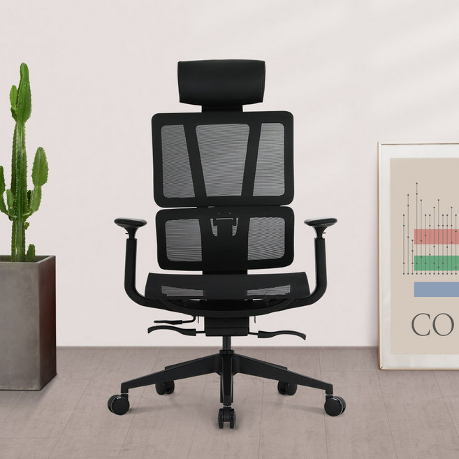 린백 LB256MHA 사무용 사무실 요추 높이조절 팔걸이 공부 학생 컴퓨터 책상 풀 메쉬 의자, LB256MHAB(블랙바디)_블랙