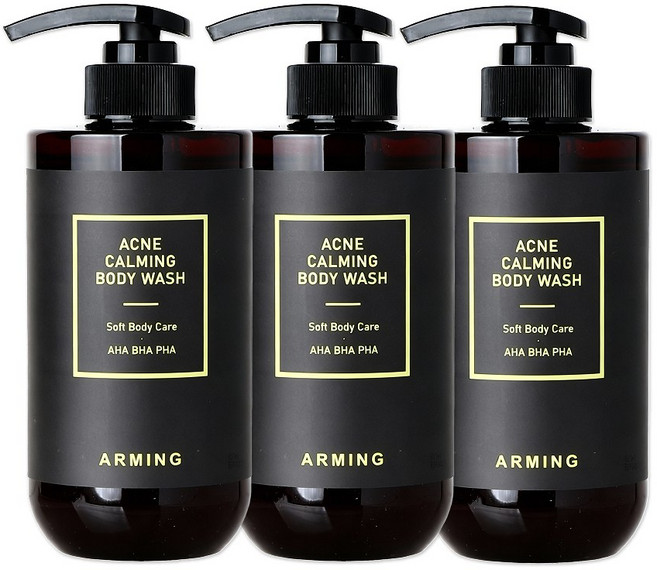 [아르밍] 아크네 여드름 바디 워시, 3개, 500ml