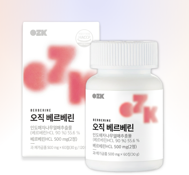 오직 베르베린 500mg 식물유래 매자나무추출물, 1개, 60정