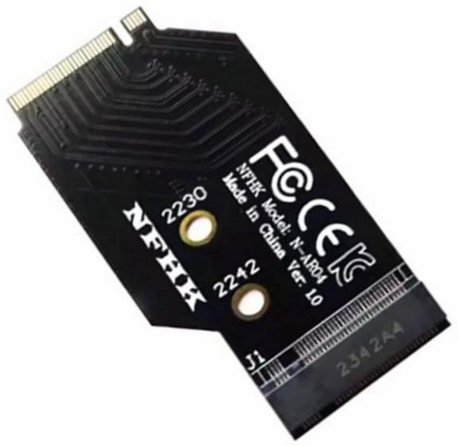 레노버 Legion Go 2242 to 2280 하드 디스크용 확장 카드 보드 SSD 드라이브 액세서리, 1개, 1. Black