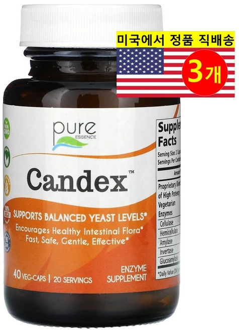 퓨어에센스 Candex 베지캡슐 40정, 3개 - 쿠팡