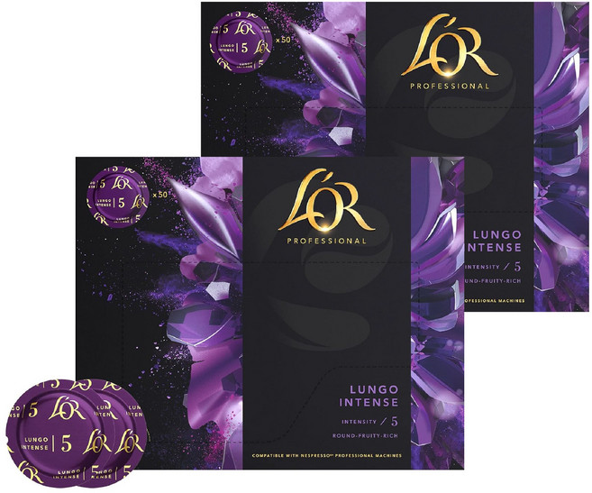 L'OR 로르 네스프레스 프로 파드 캡슐 50개입 x 2박스 수프림 룽고 인텐스 5 제니우스 기업용