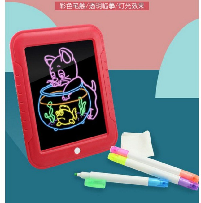 3D魔術燈光 寫字板 螢光畫畫板 塗鴉畫畫板, 1個, 一個入