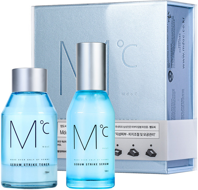 엠도씨 세붐 스트라이크 남성 기초화장품 3종 세트, 1세트