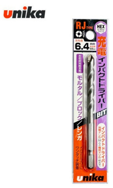유니카 RJ 6.4 멀티 육각드릴비트 임팩트 드라이버용, 본상품, 1개