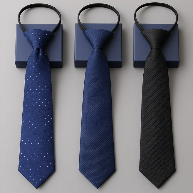 남성 자동넥타이 원터치 정장 간편 착용 슬림 타이