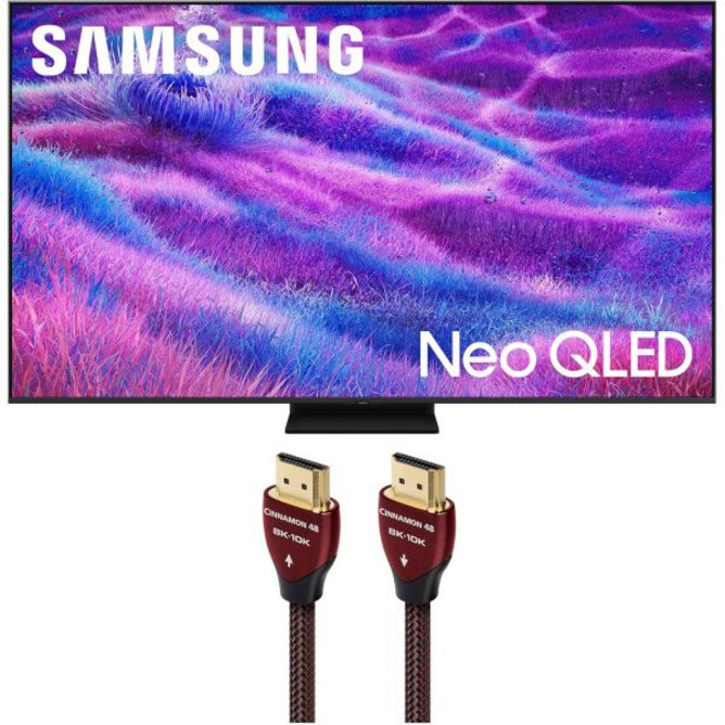삼성 QN75QN80FAFXZA 75인치 네오 QLED QN80F 시리즈 Supreme UHD 4K TV 오디오퀘스트 시나몬 48 1.5M 8K-10K 48Gbps HDMI, 75, CIN150