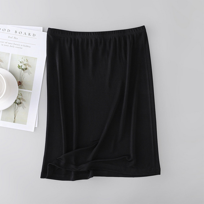 桑蠶絲五分防走光半身襯裙