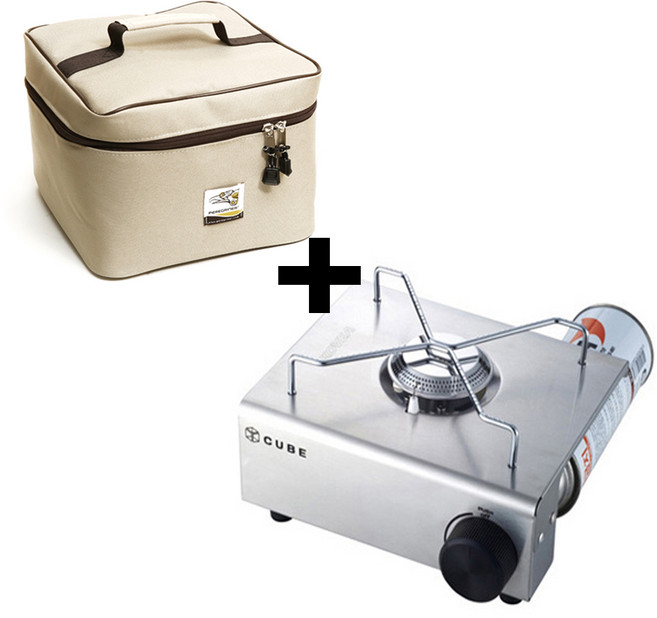 코베아 큐브버너+가방세트 미니가스버너 휴대용 가스렌지, 1세트
