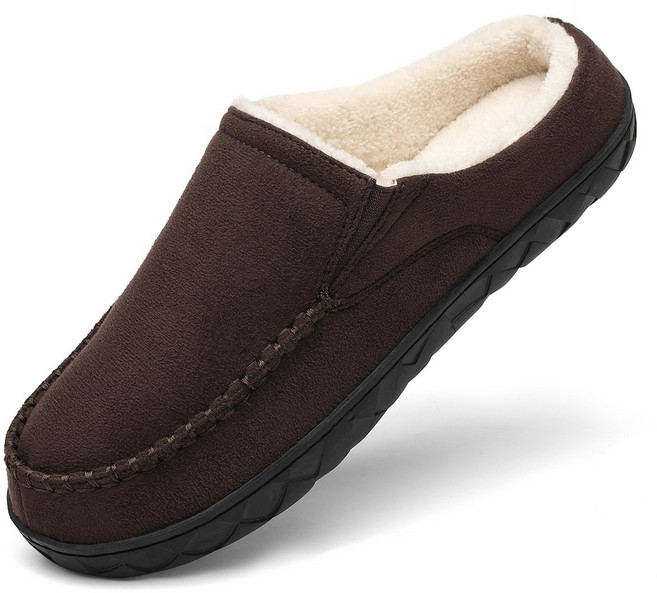 남성 겨울 슬리퍼 실내화 인조 보아 안감 보온 편하고 입기 편하고 밑창 미끄럼 방지 디자인