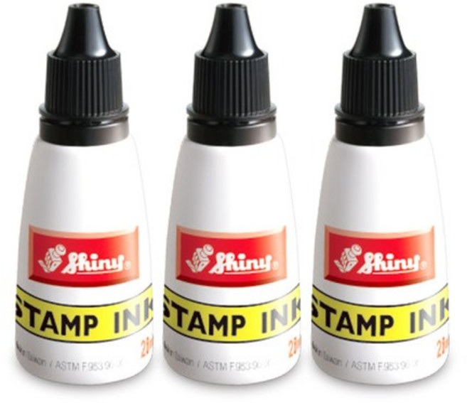 Shiny 불변잉크 3p, 먹색, 28ml