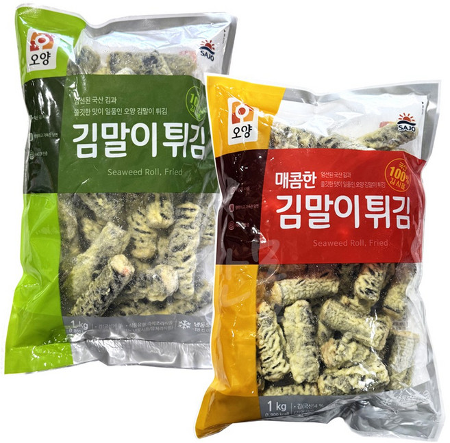 오양 김말이1kg+매콤김말이1kg, 1개, 2kg
