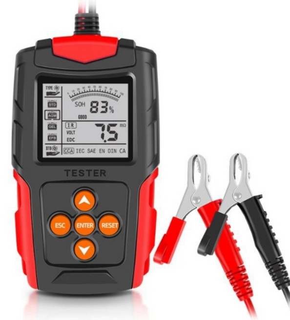 티앤디 자동차 배터리 테스터기 분석기 진단기 12V 24V, 1개