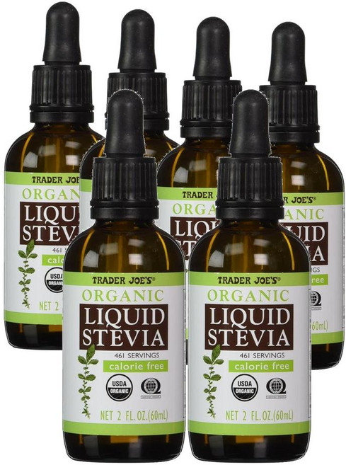 미국 트레이더조 Trader Joe's Liquid Stevia Sweetener 슈가 프리 리퀴드 스테비아 스위트너, 6개, 60ml