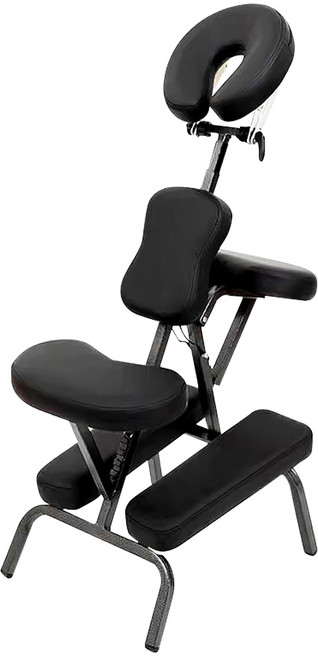 NTONE 折疊推拿按摩椅 人體工學設計 多點調節 鋁製框架穩固耐用 附收納袋, 黑色, 1個