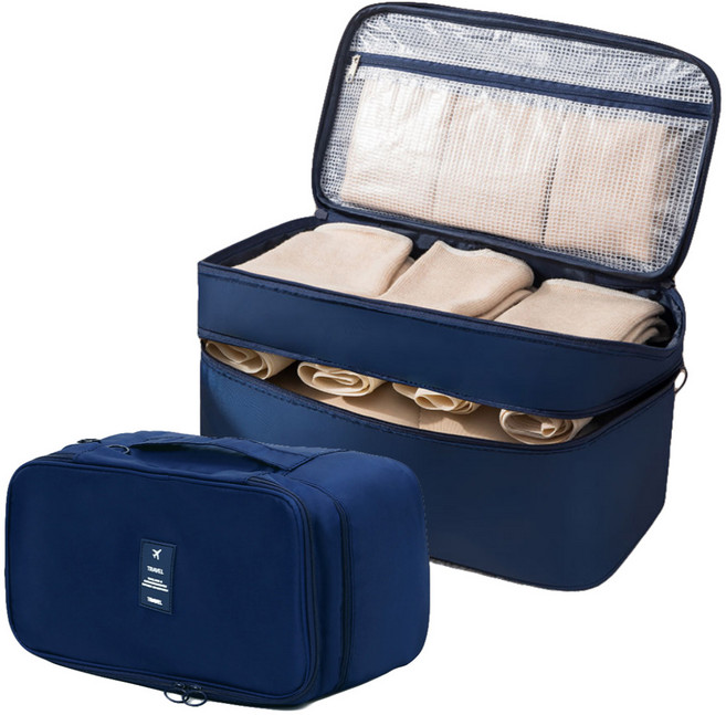 로앤제이 2단 속옷 파우치 언더웨어 브라 가방 대용량 시크릿 여성용품 여행용 휴대용