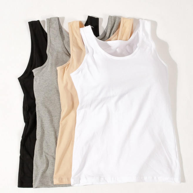 노와이어 면 브라탑 나시 이너 런닝 2p