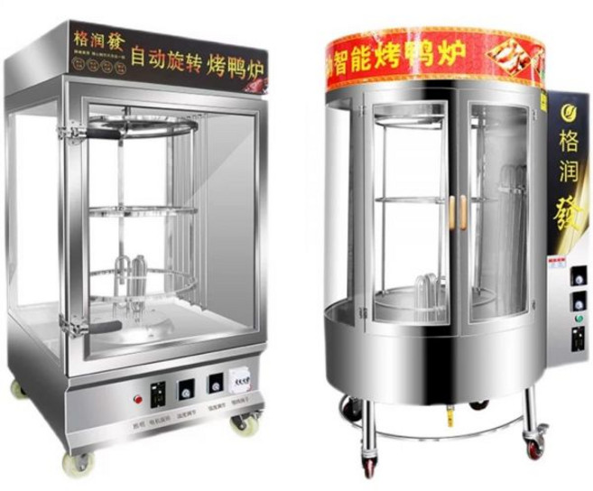 회전 오리구이 기계 전기 케밥 상업 꼬치 통닭 삼겹살 바베큐 구이, 680 가스 자동 온도 접시
