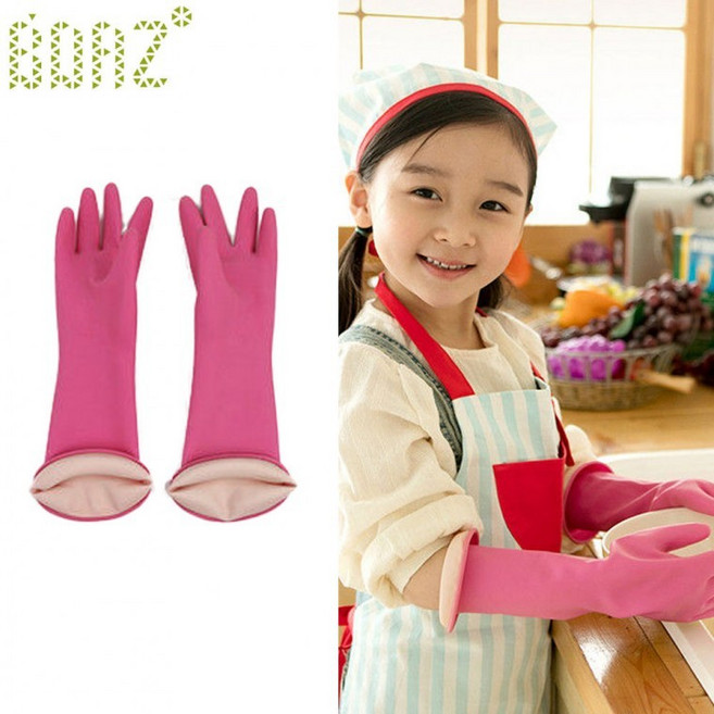 우리아이 사용연령 6-10세 핑크 고무장갑 보아스