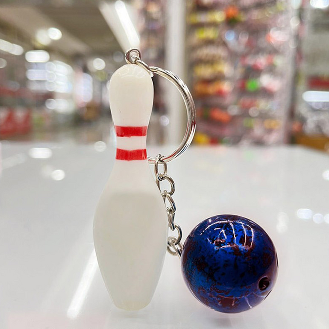 파버몰 귀여운 볼링핀 공 키링 열쇠고리 키홀더, 바이올렛