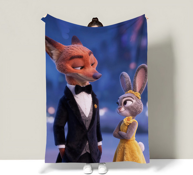 귀여운 캐릭터 주토피아2 담요 플란넬 낮잠 담요 사무실 사계절 소파 담요