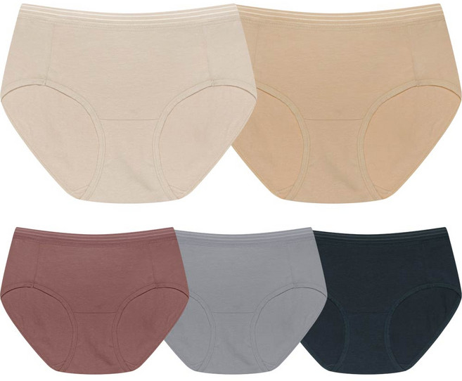 물랑루즈 베이직 맥시 면스판 여성팬티 5매입