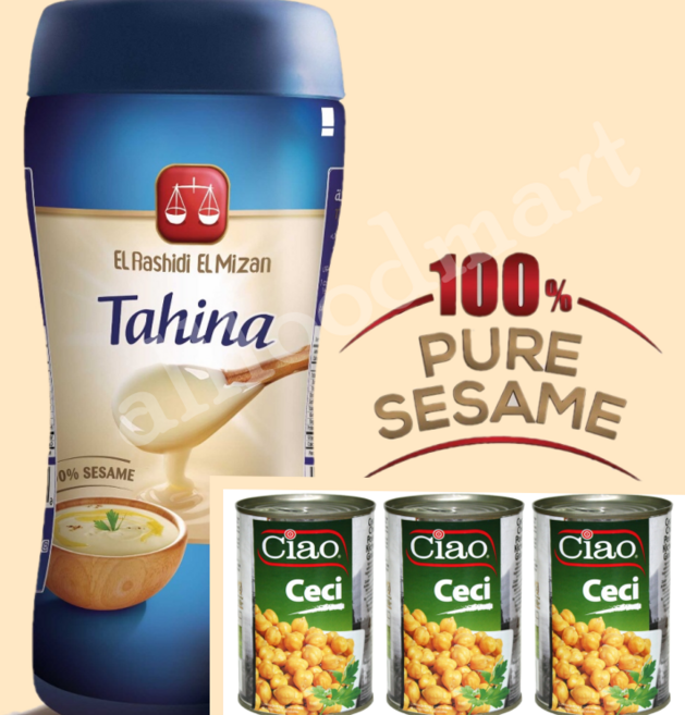 [타히니1개+삶은 병아리콩 3캔] tahini 타히나 tahina 후무스 hummus [TAHINI 1 + CHICK PEAS 3], 1개, 1.44kg