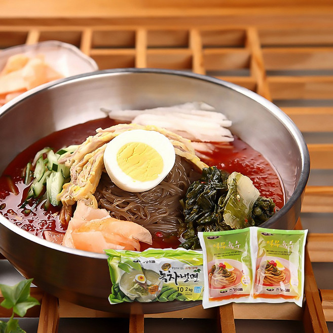 열무 녹차냉면 10인분 (열무육수 350g x 10개 + 녹차 냉면 2kg) 물냉면, 1개