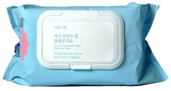 식물나라 제주탄산수 퀵앤딥 클렌징티슈 88매, 70매입, 10개