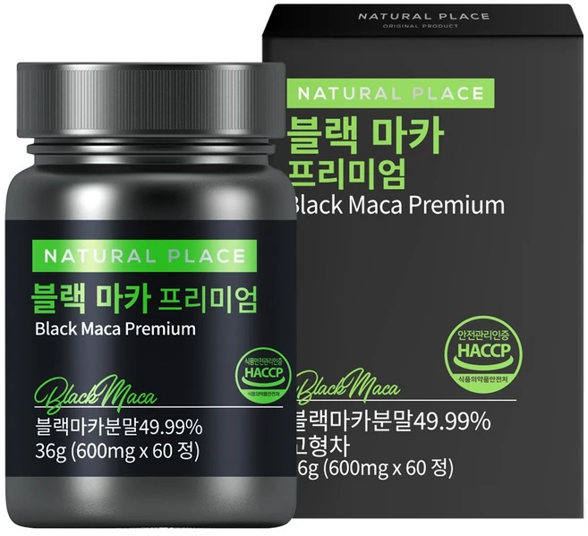 블랙마카 블랙마카 프리미엄 아르기닌 야관문 흑마늘 복분자 오미자 부추 블랙마카함유 60정 2개월분, 1개 - 쿠팡