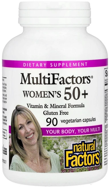 네츄럴펙터스 MultiFactors 50세 이상 여성용 베지 캡슐 90정, 1개 - 쿠팡
