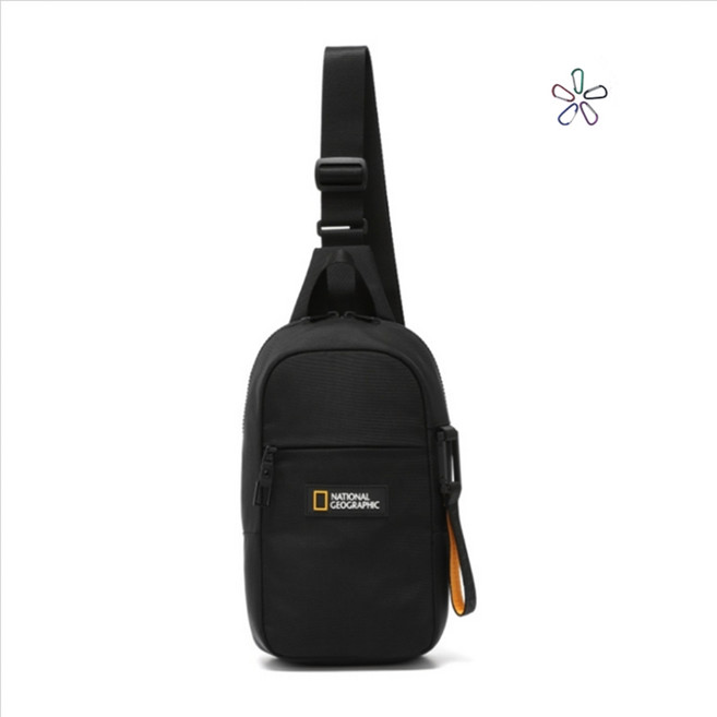 [국내 매장판] 내셔널지오그래픽 데일리 슬링백 블랙 + 카라비너