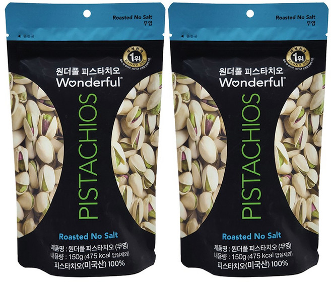 파라마운트 원더풀 무염 피스타치오, 150g, 2개